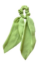 Scrunchi med et lille tørklæde - olivenfarvet